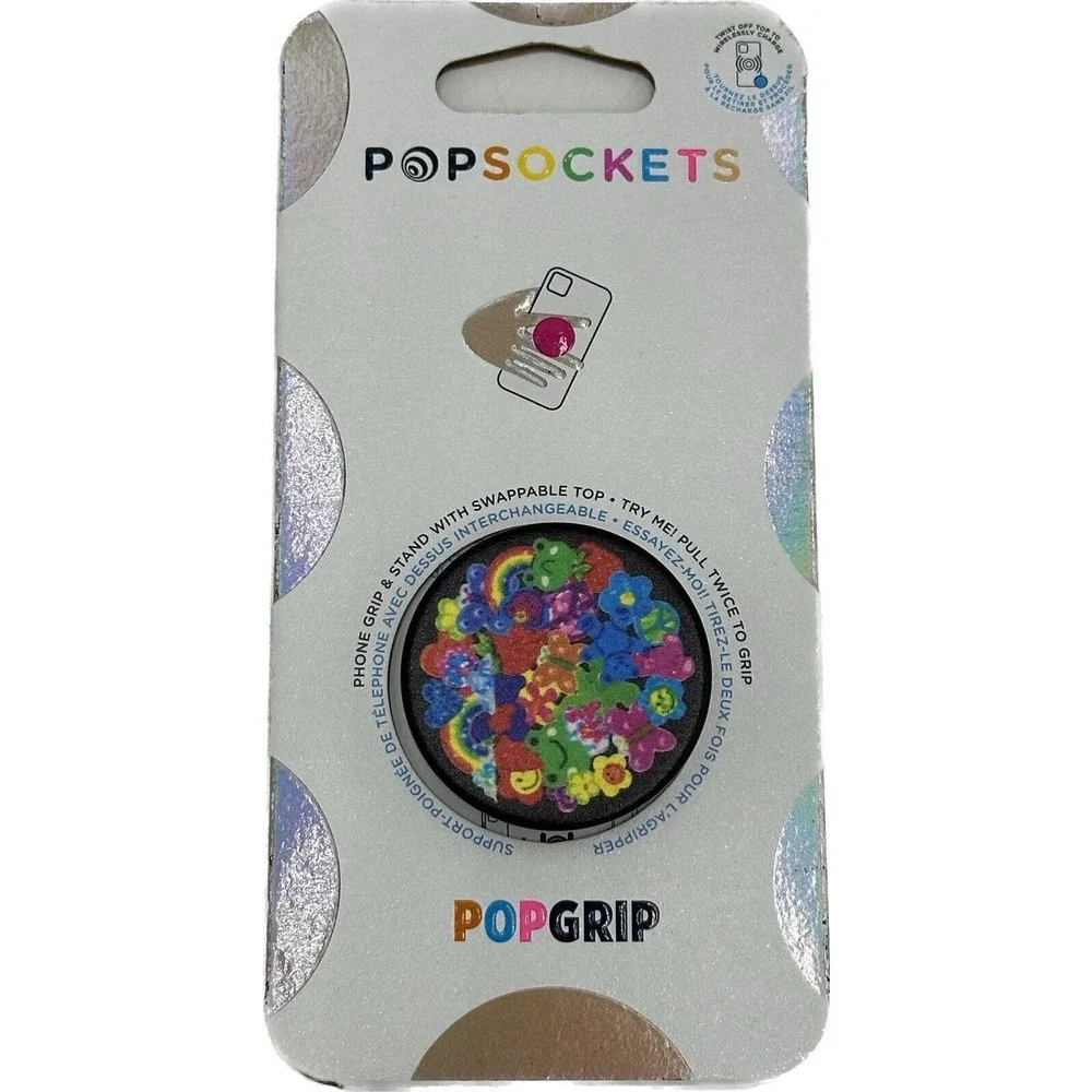PopSockets PopGrip‎ Phone Grip & Stand Swappable Sticker Dump Black Frog Flower